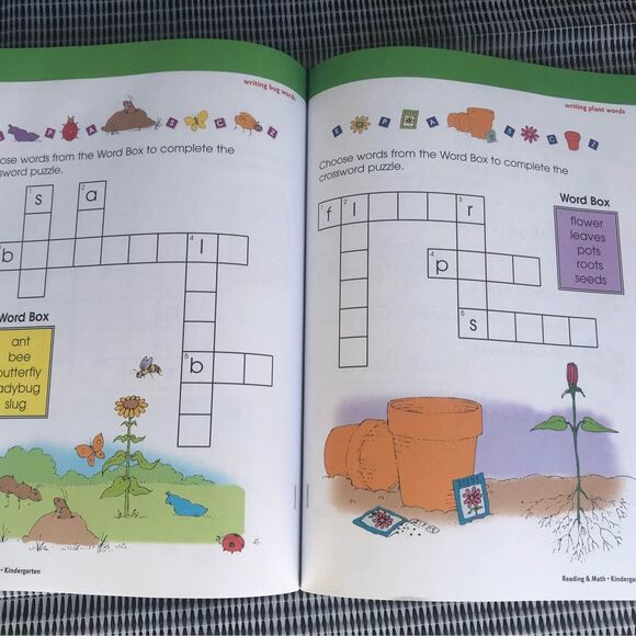 Kindergarten Preschool Homeschool kids workbooks Reading Math & more, total of 4 - Picture 6 of 10